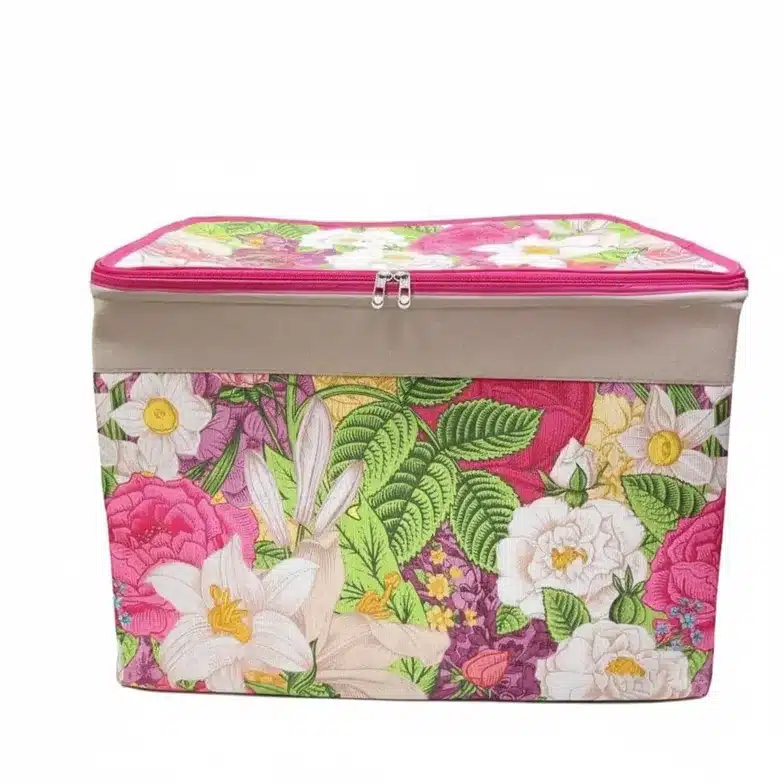Floral Print Storage Organizer Box